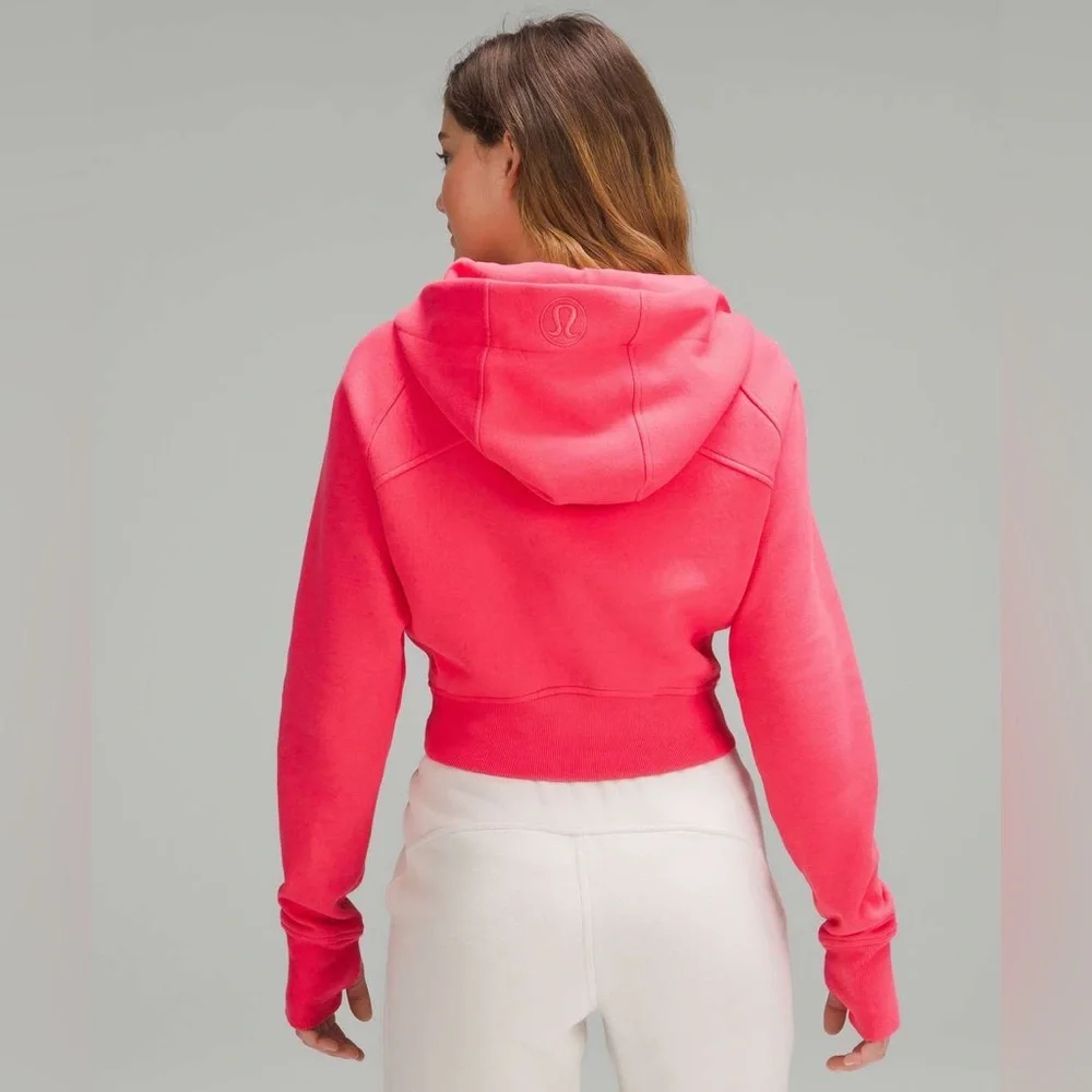 Lululemon Scuba Full-Zip Cropped Hoodie in Lip Gloss Size 6